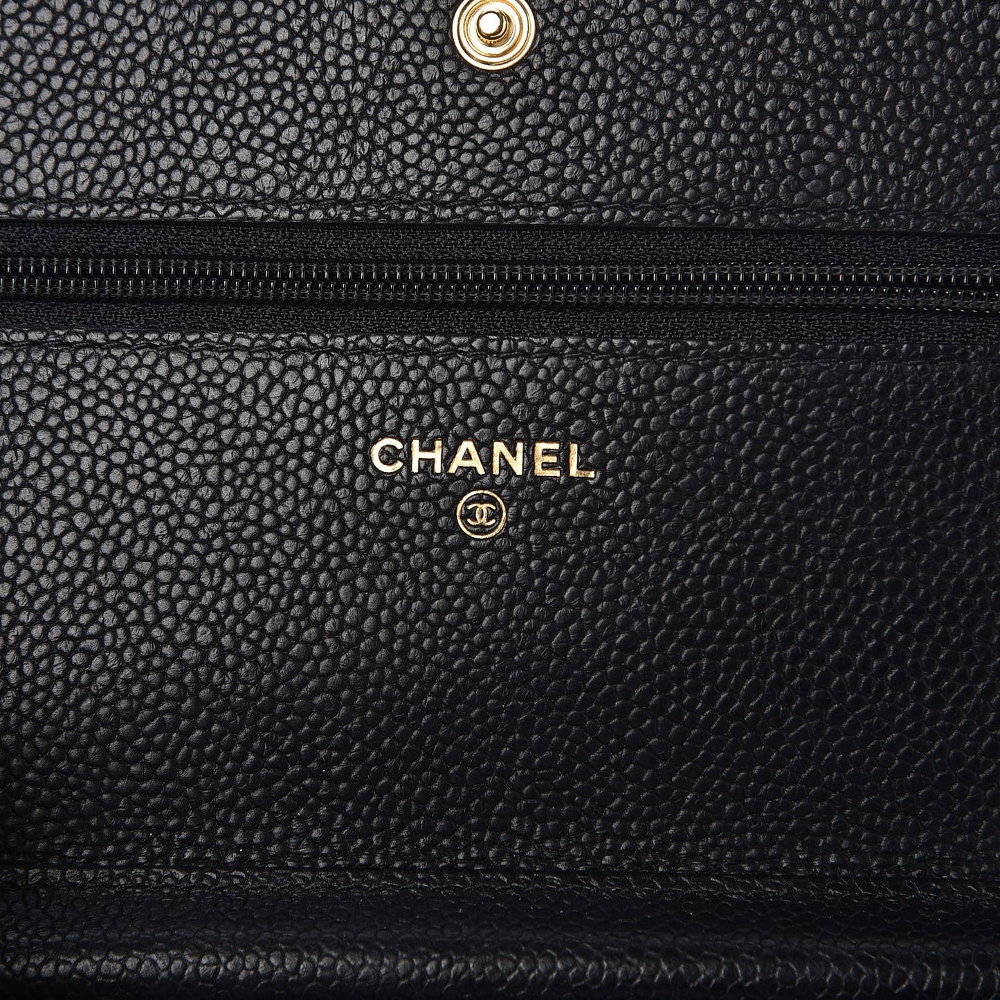 Caviar Quilted Boy Wallet On Chain WOC Black