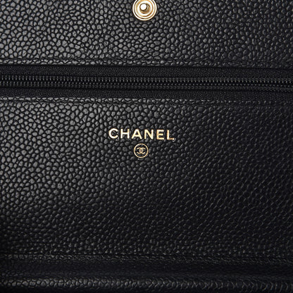 Chanel Caviar Quilted Boy Wallet On Chain WOC Black 7 of 9