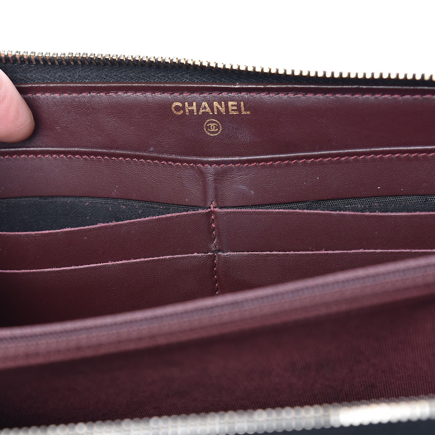 Chanel Caviar Quilted Large Zip Around Wallet Black 14 of 14