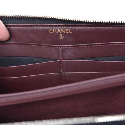 Chanel Caviar Quilted Large Zip Around Wallet Black 14 of 14