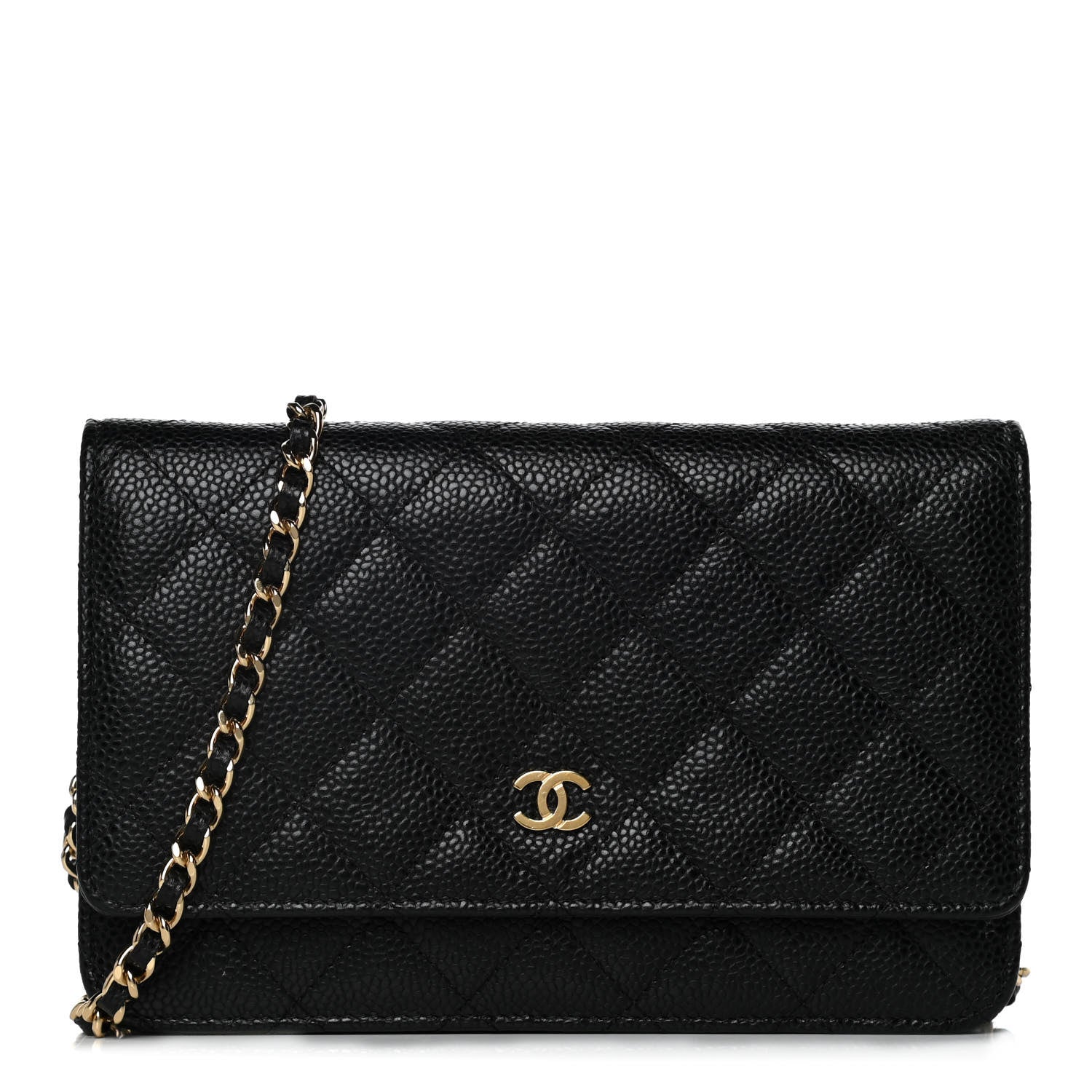 Chanel Caviar Quilted Wallet On Chain WOC Black 1 of 14