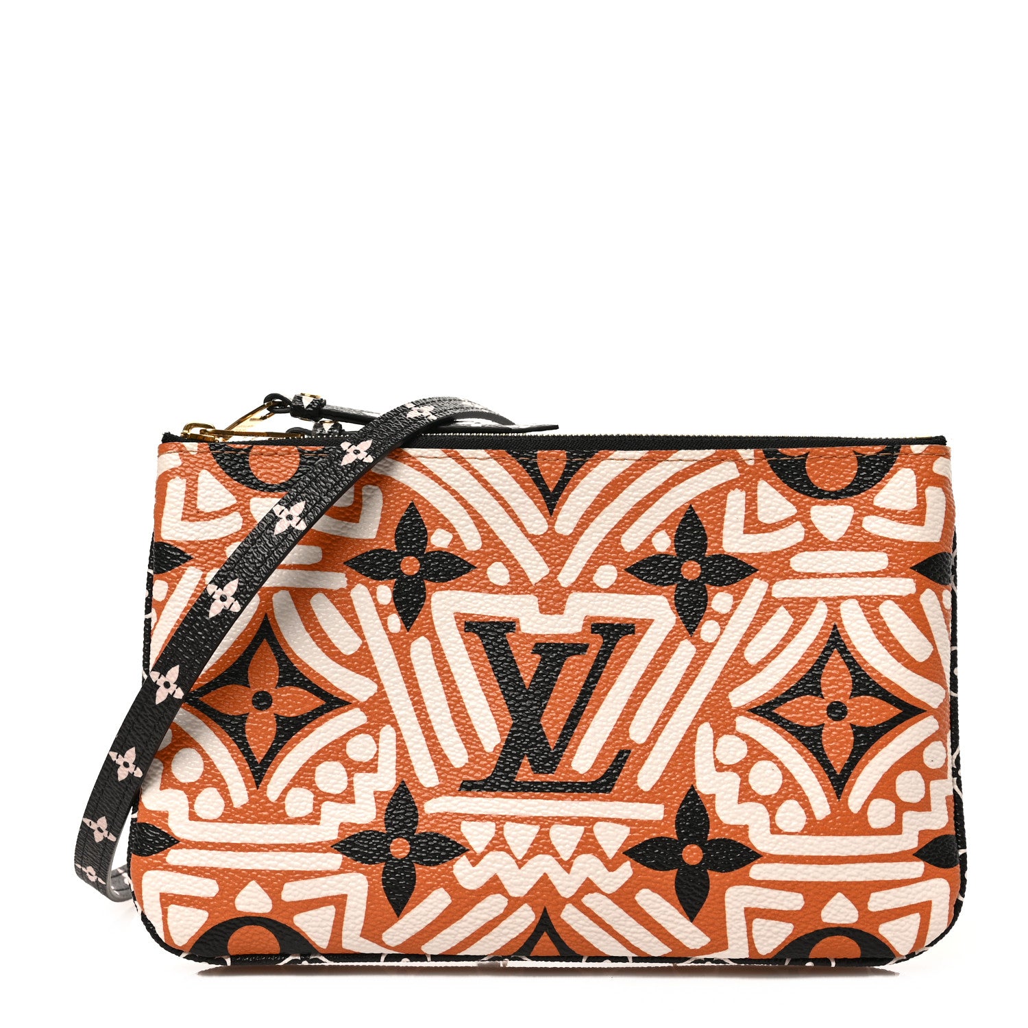 Louis Vuitton Monogram Giant Crafty Double Zip Pochette Creme Caramel 1 of 8