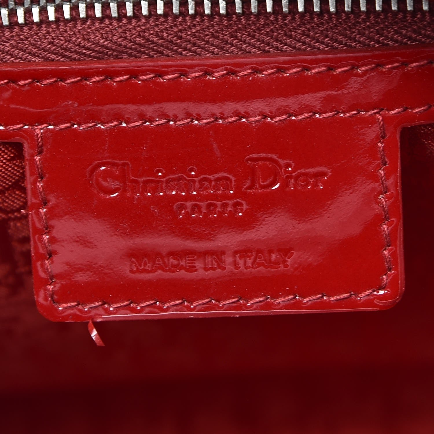 Christian Dior Patent Cannage Large Lady Dior Red 8 of 9