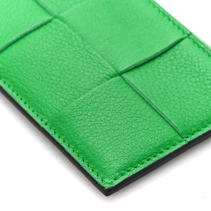 Bottega Veneta Nappa Calfskin Maxi Intrecciato Zipped Card Case Parakeet 9 of 10