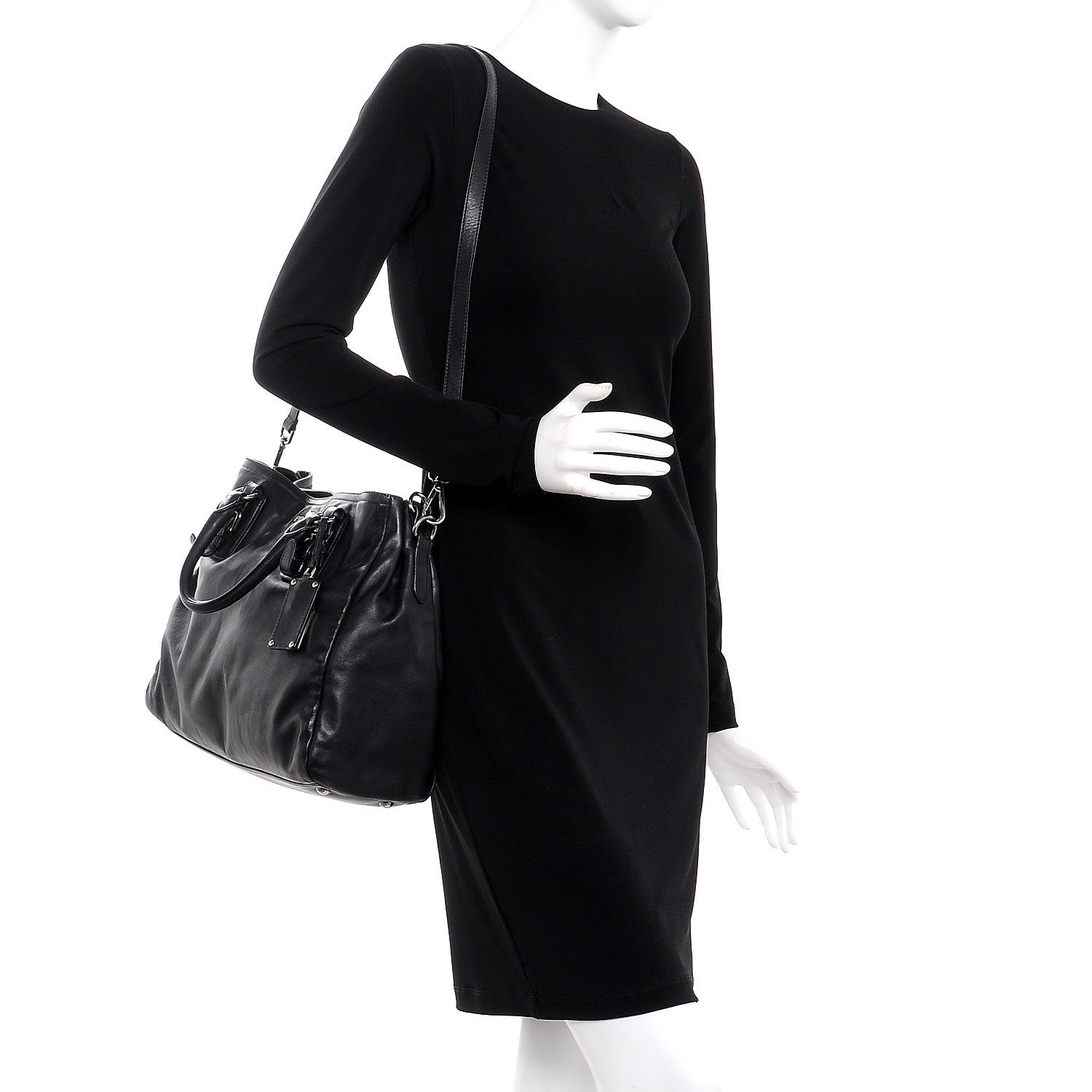 Prada Soft Calf Shoulder Bag Nero Black 2 of 13