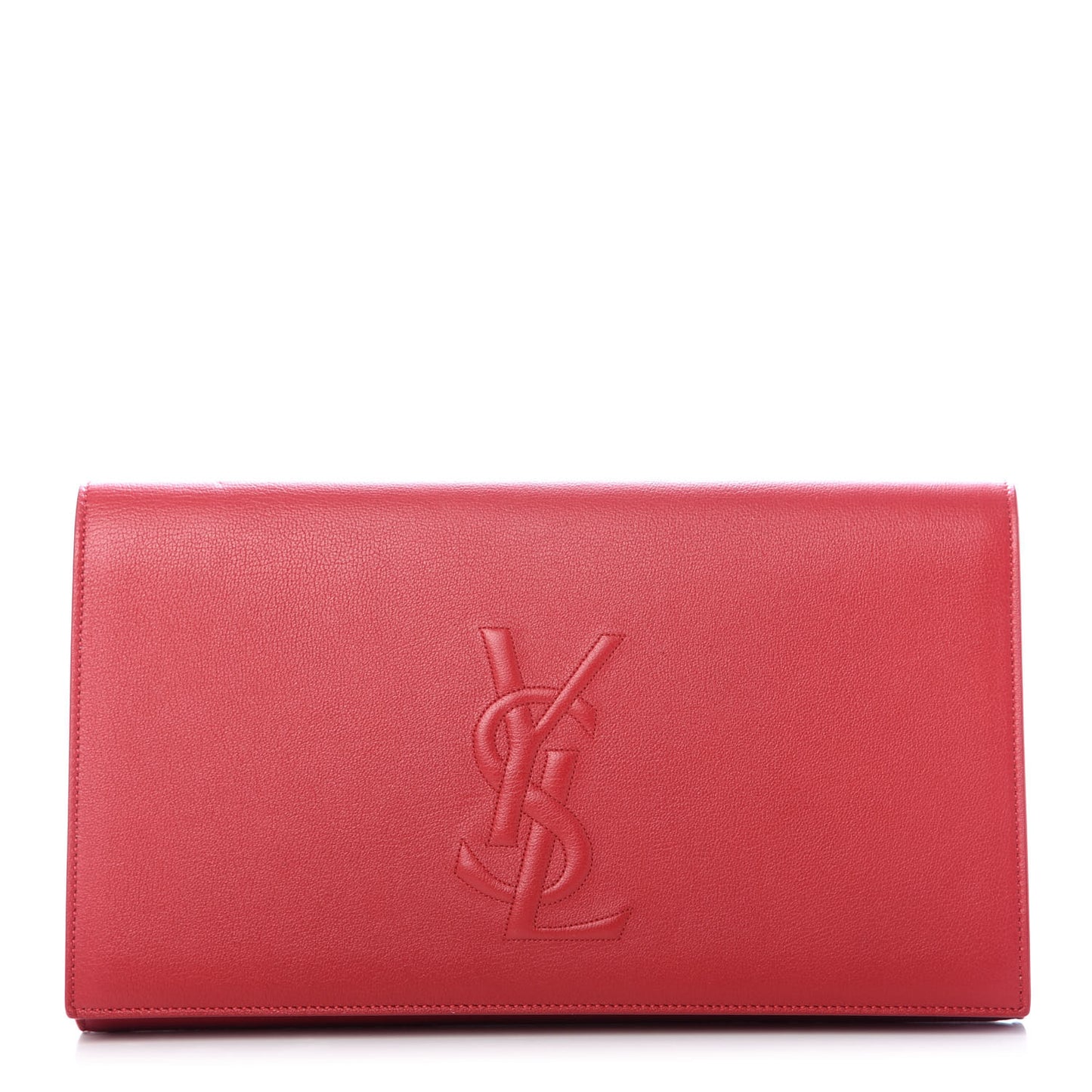 Calfskin Monogram Large Belle De Jour Clutch Red