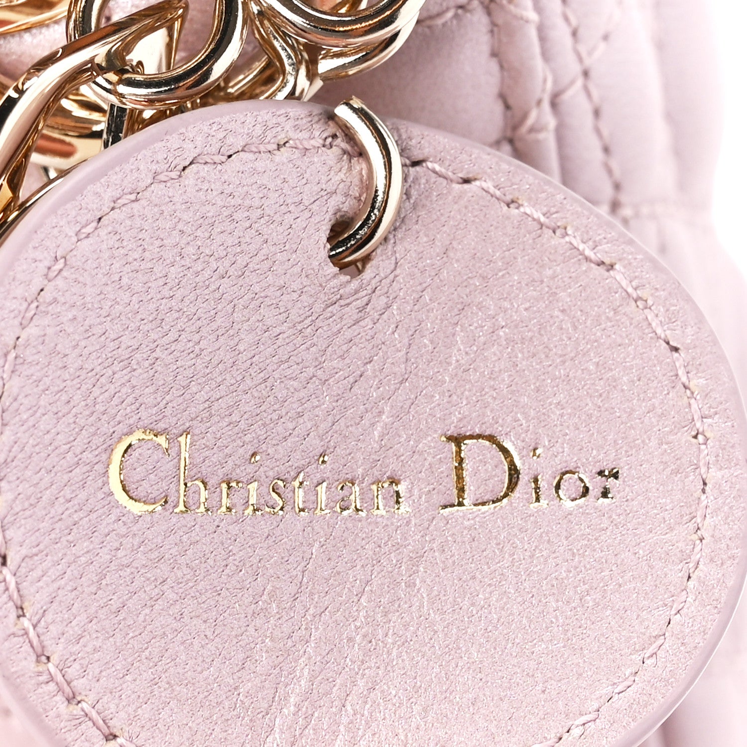 Christian Dior Metallic Lambskin Cannage Mini Lady Dior Lotus 8 of 11