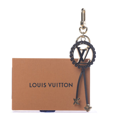 Louis Vuitton Metal Lambskin Enamel Very Bag Charm Key Holder Black 5 of 5