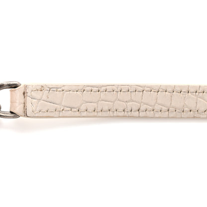Saint Laurent Calfskin Crocodile Embossed Monogram Mini Lou Camera Bag Crema Soft 18 of 20
