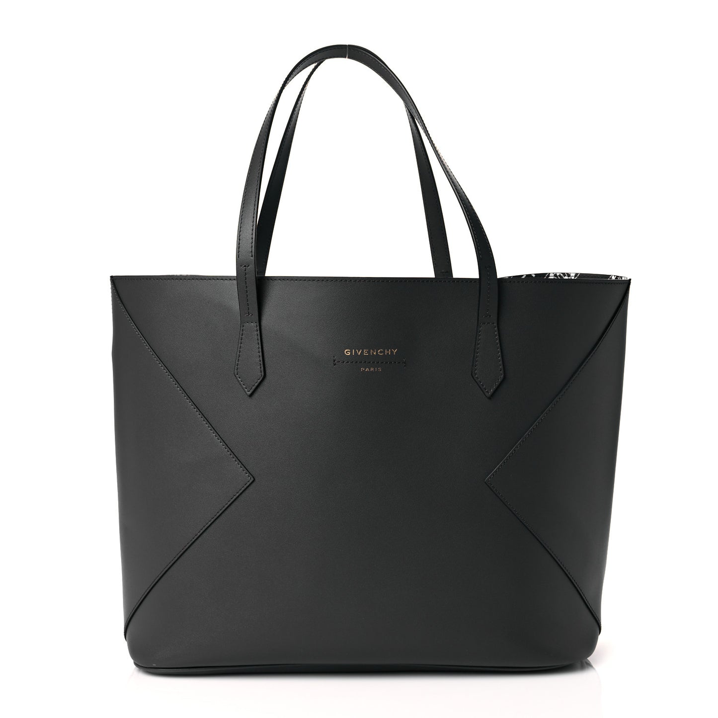 Smooth Calfskin Wing Shopper Tote Grey White