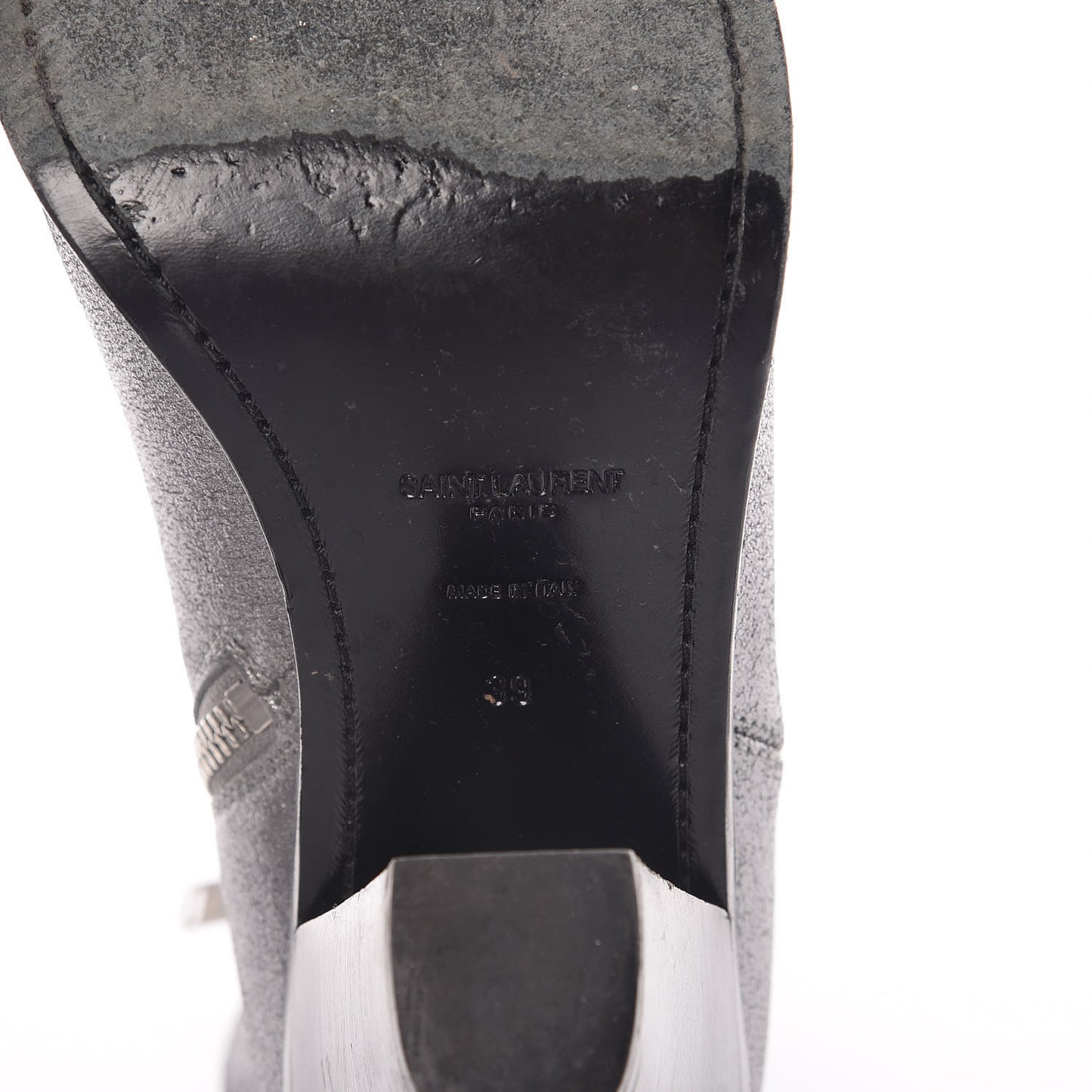 Metallic Suede Curtis Ankle Boots 39 Dark Silver