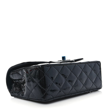 Chanel Patent Calfskin Quilted Mini Rectangular Flap So Black 4 of 9