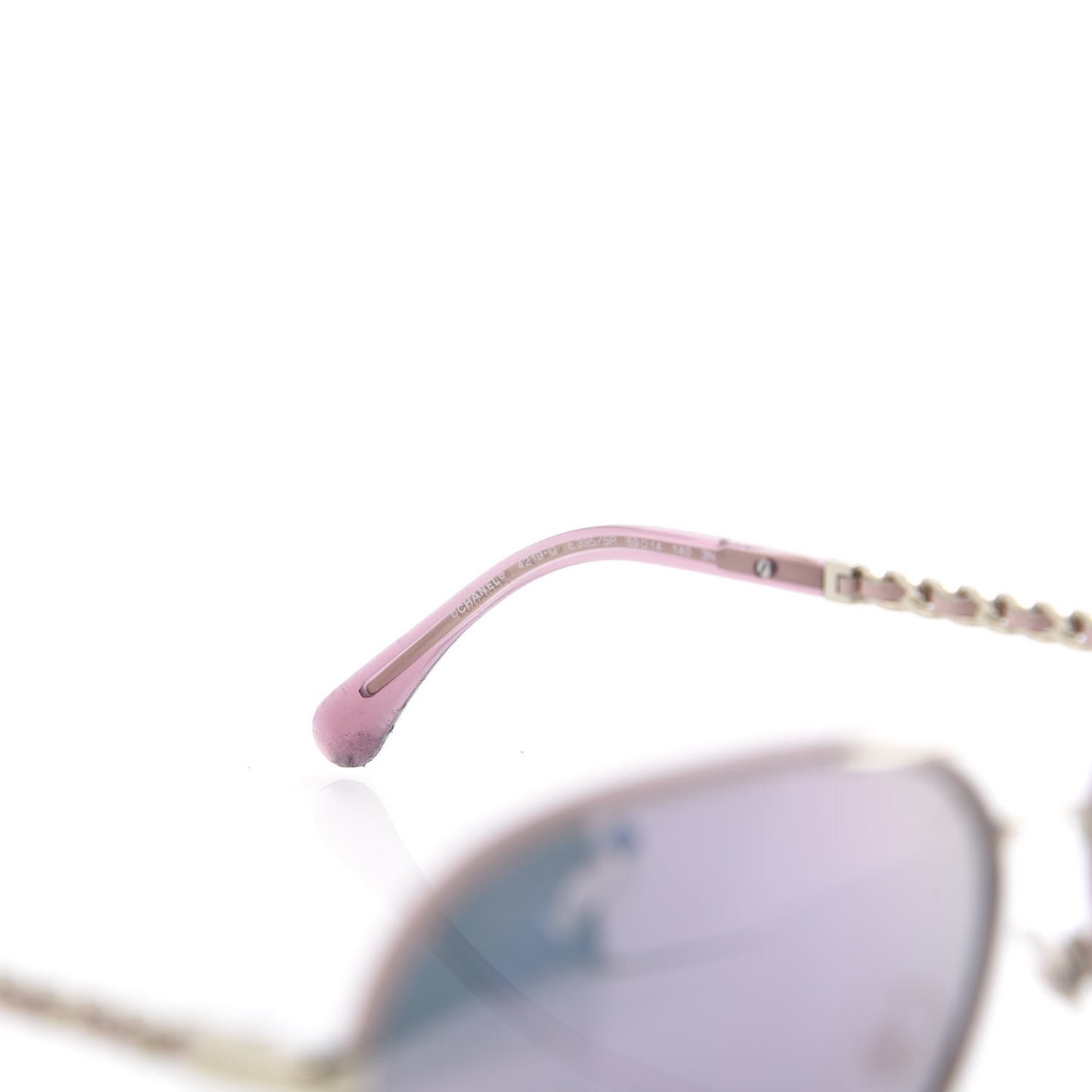 Lambskin Aviator Chain Sunglasses 4194-Q Pink