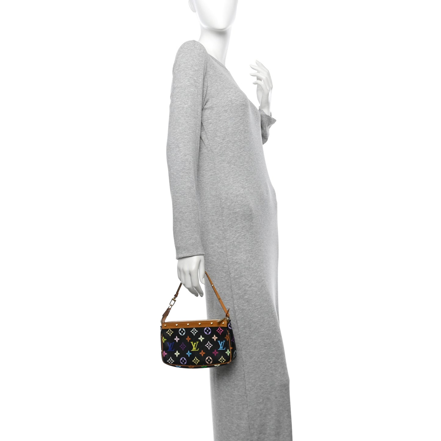 Monogram Multicolor Pochette Accessories Black