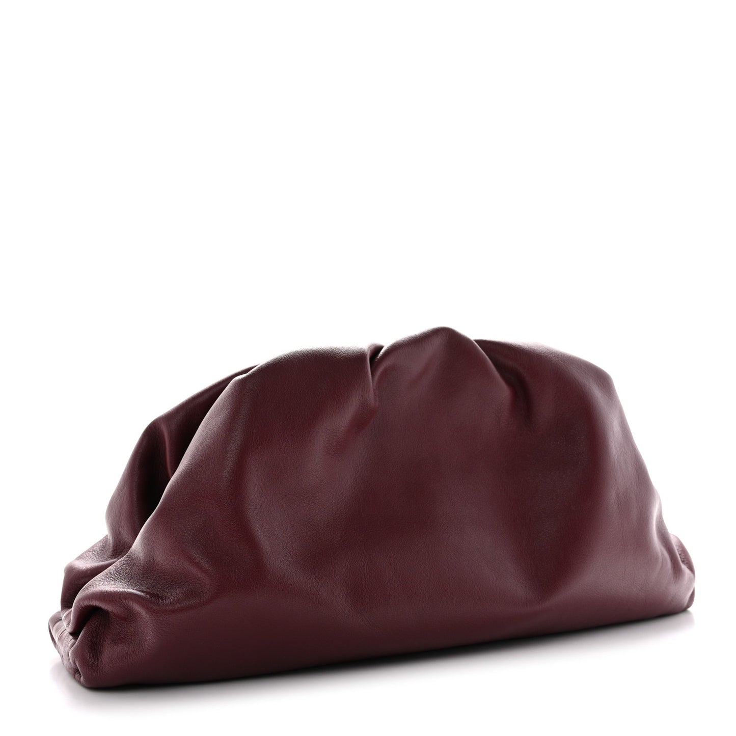 Smooth Butter Calf The Pouch Oversized Clutch Bordeaux