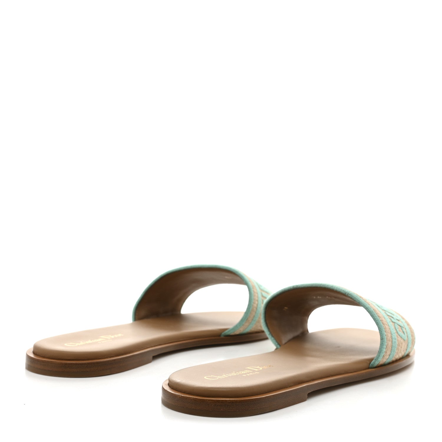 Christian Dior Dway Mules Slide Sandals 41 Aquamarine 5 of 9