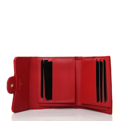 Chanel Caviar Quilted Compact Flap Wallet Red 4 of 4
