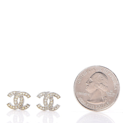 Chanel Crystal CC Earrings Silver 2 of 4