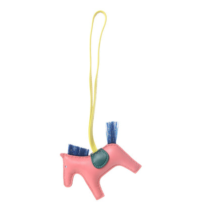 Hermes Milo Lambskin Horsehair Grigri Rodeo Horse Bag Charm PM Rose Azalee Malachite Lime Celeste 1 of 4