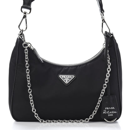 Prada Nylon Re-Edition 2005 Shoulder Bag Black 12 of 12