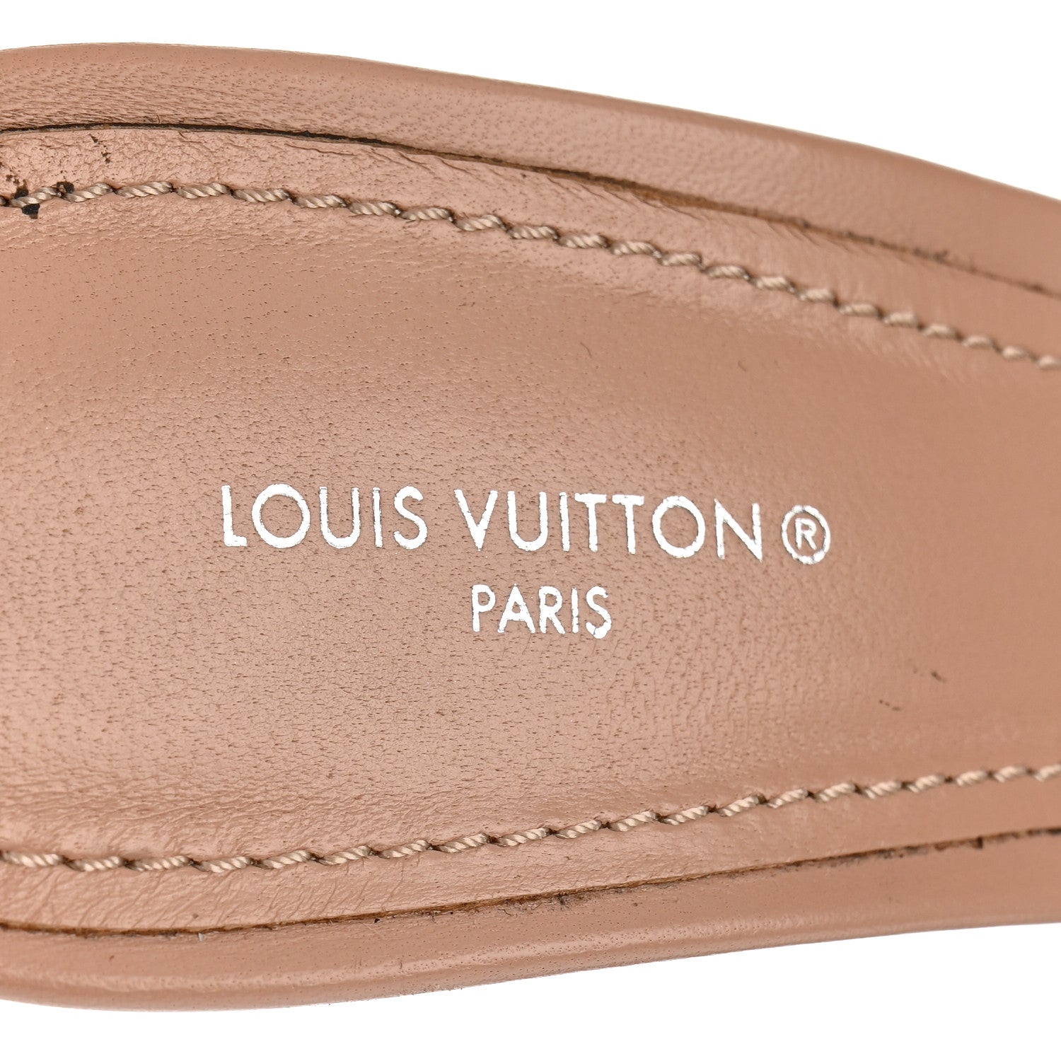 Louis Vuitton Lambskin Embossed Monogram Revival Mules 37.5 Peche Beige 7 of 11