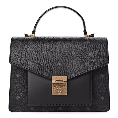 MCM Visetos Medium Patricia Satchel Black 1 of 15