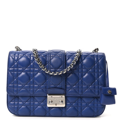 Christian Dior Lambskin Cannage Medium Miss Dior Flap Blue 1 of 10