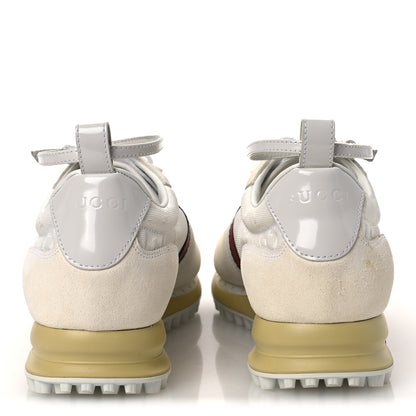 Gucci GG Suede Monogram Web Re-Motion Sneakers 37 White 6 of 12