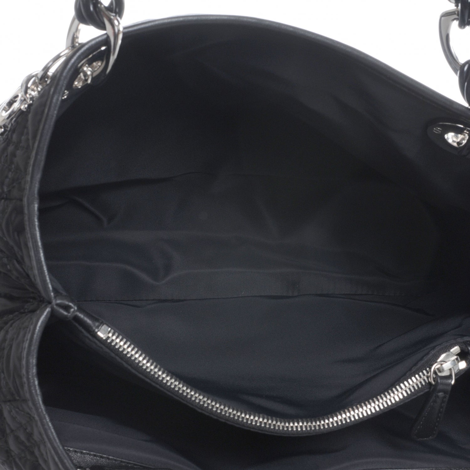 Christian Dior Nylon Cannage Medium Charming Lock Tote Black 7 of 7