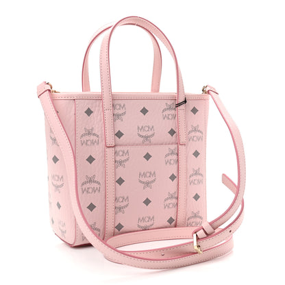 MCM Visetos Mini Toni Shopper Tote Light Pink 3 of 11