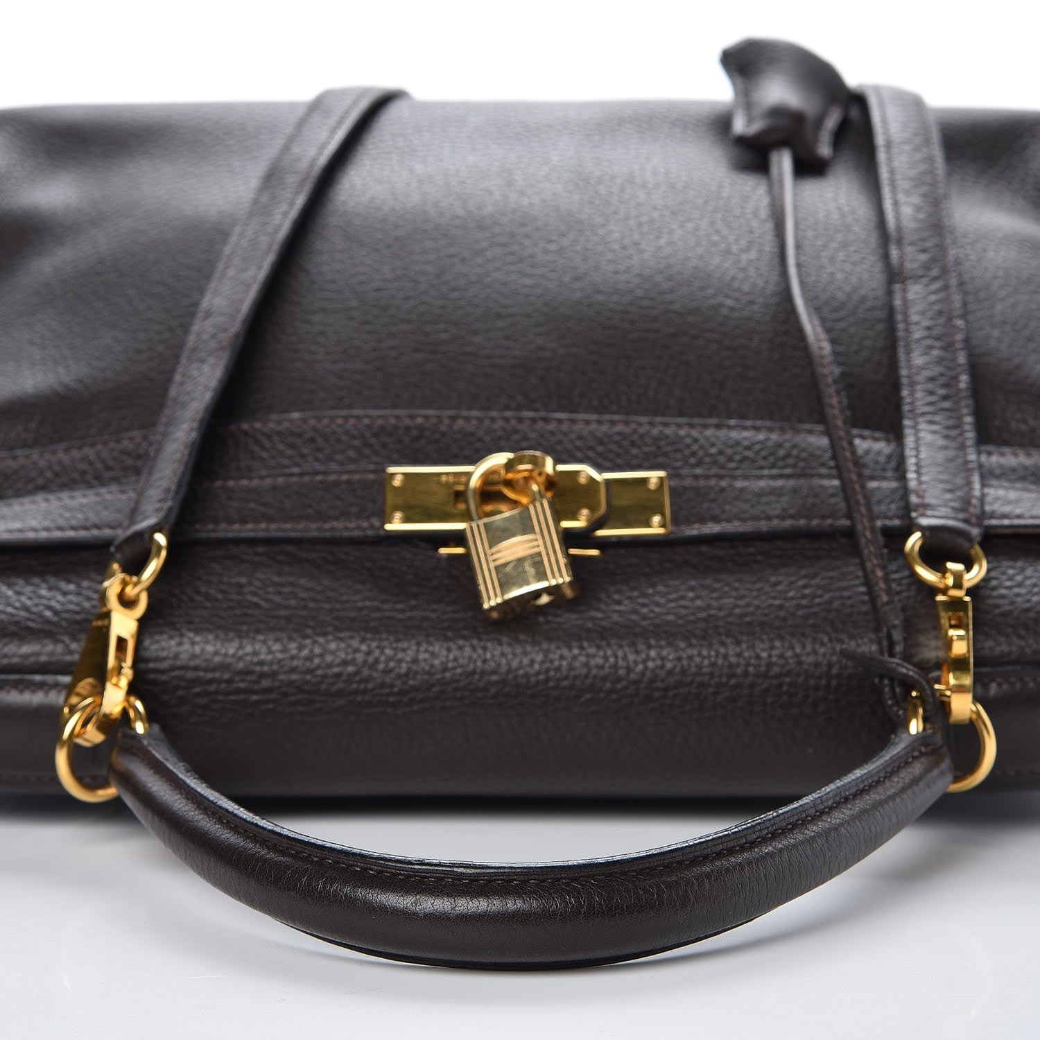 Hermes Taurillon Clemence Kelly Retourne 32 Chocolate 33 of 41