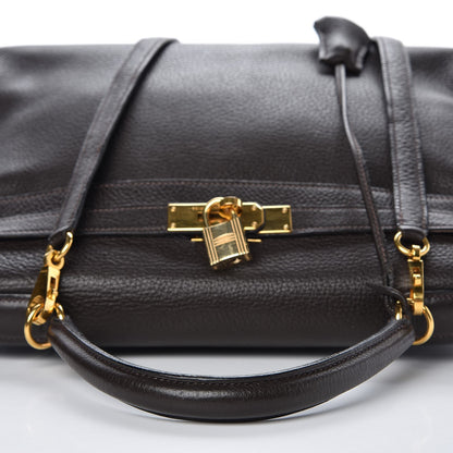 Hermes Taurillon Clemence Kelly Retourne 32 Chocolate 33 of 41
