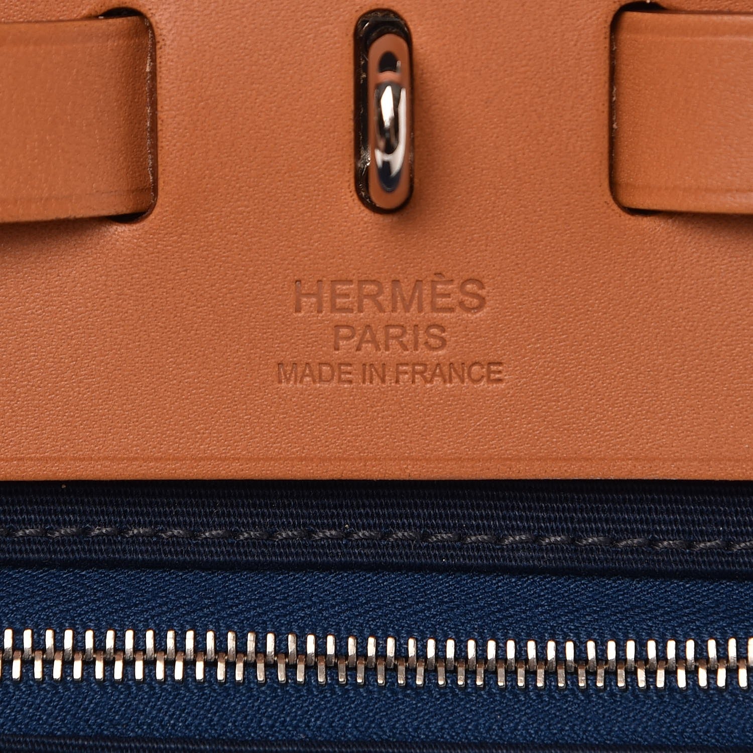 Hermes Vache Hunter Toile Herbag Zip 31 PM Bleu De Malte 7 of 9