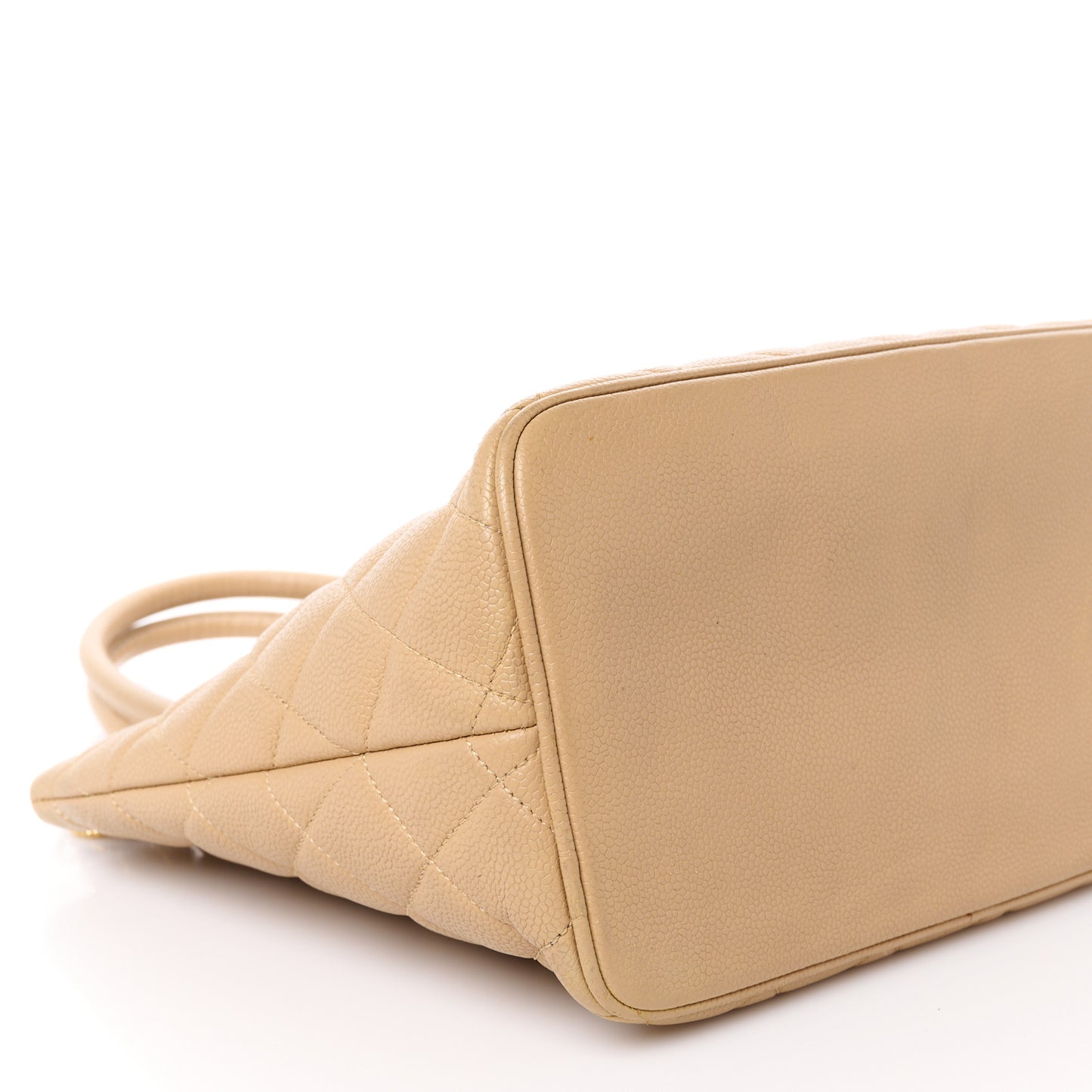 Caviar Quilted Medallion Tote Beige