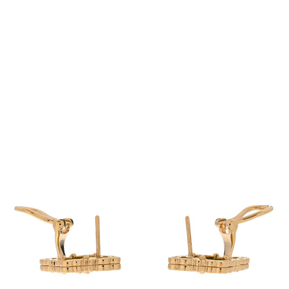 Buccellati 18K Yellow Gold Enamel Medium Opera Tulle Earrings Green 3 of 6