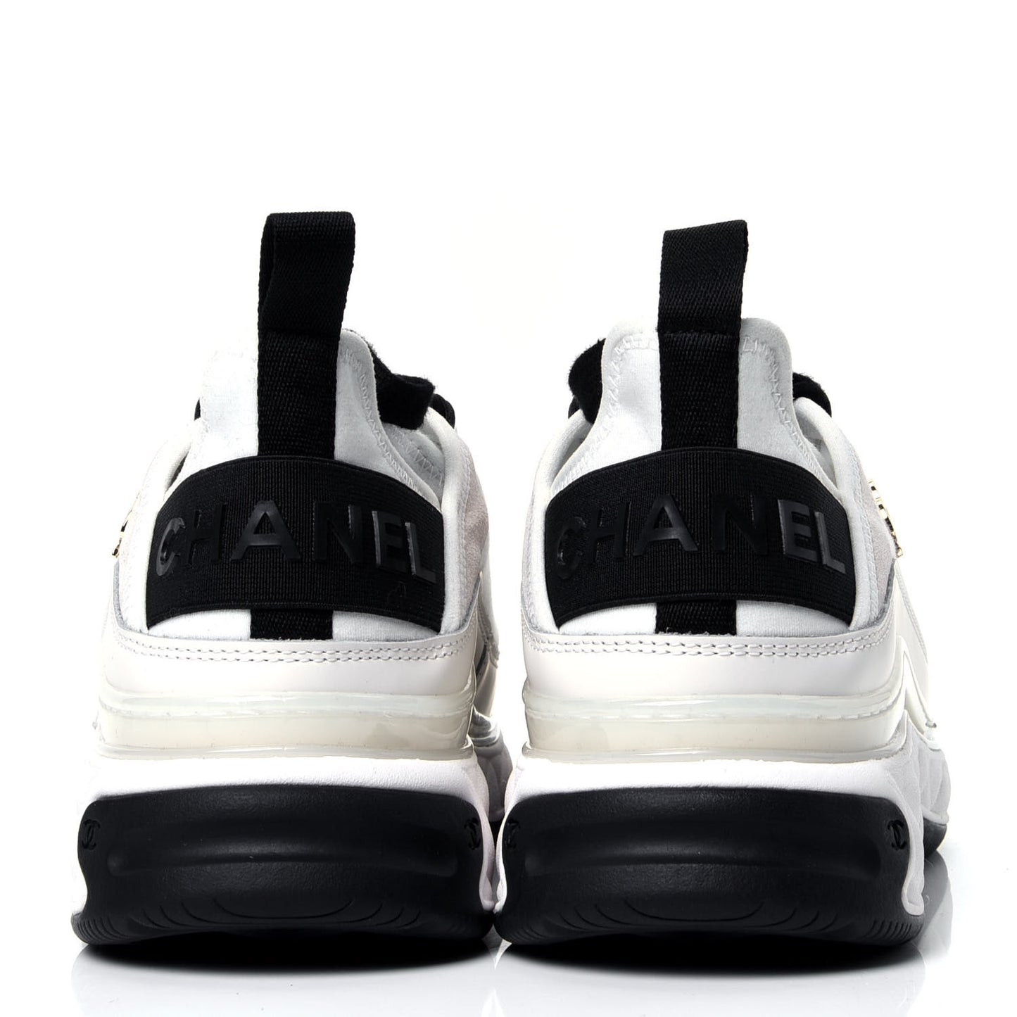 Velvet Calfskin Mixed Fibers CC Sneakers 36 Ivory