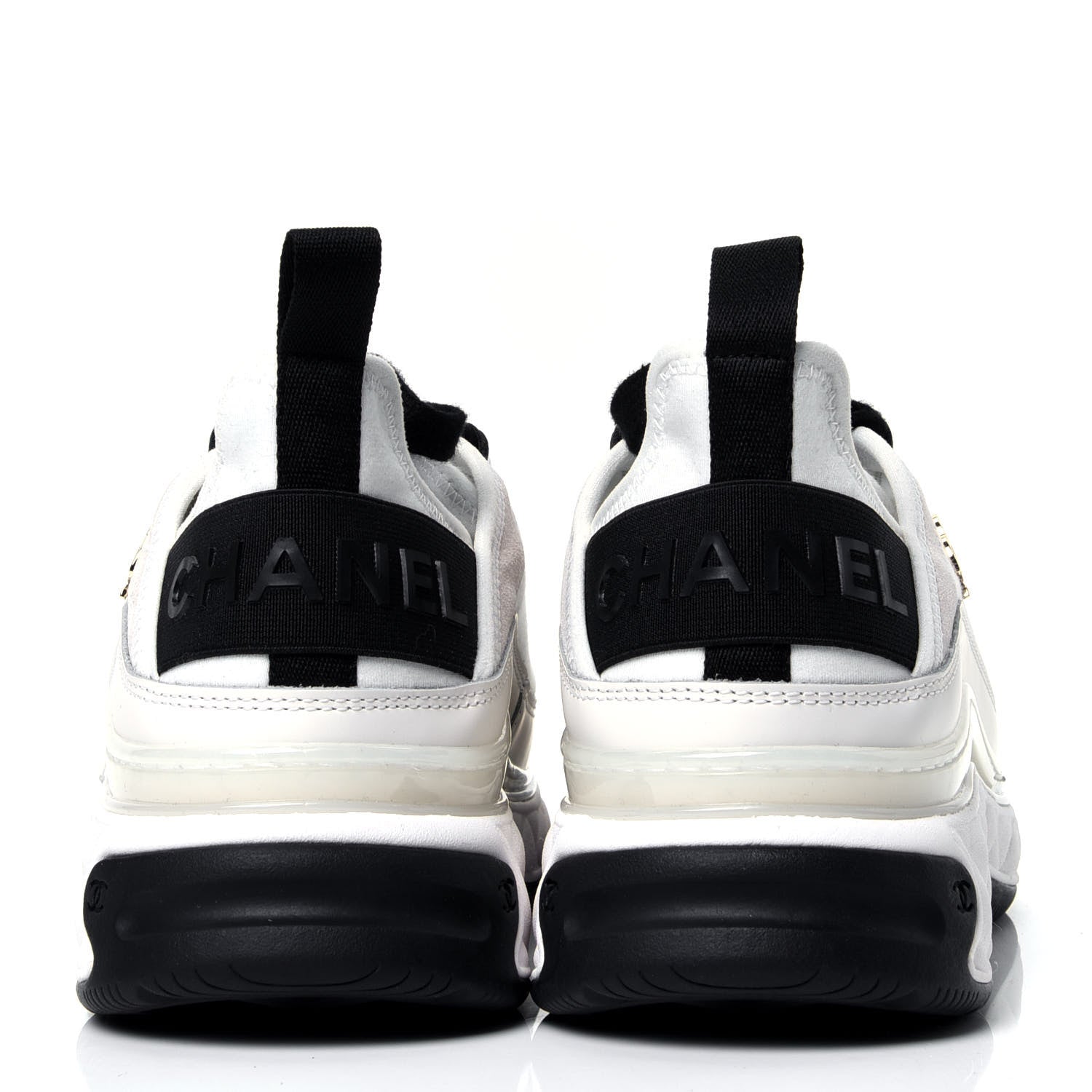Chanel Velvet Calfskin Mixed Fibers CC Sneakers 36 Ivory 6 of 11
