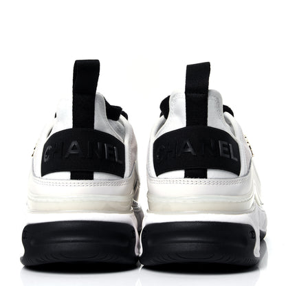 Chanel Velvet Calfskin Mixed Fibers CC Sneakers 36 Ivory 6 of 11
