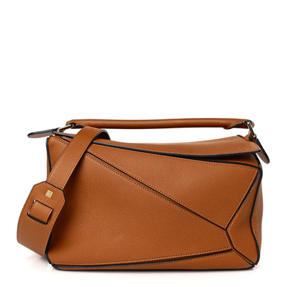 Loewe Calfskin Medium Puzzle Bag Tan 1 of 8