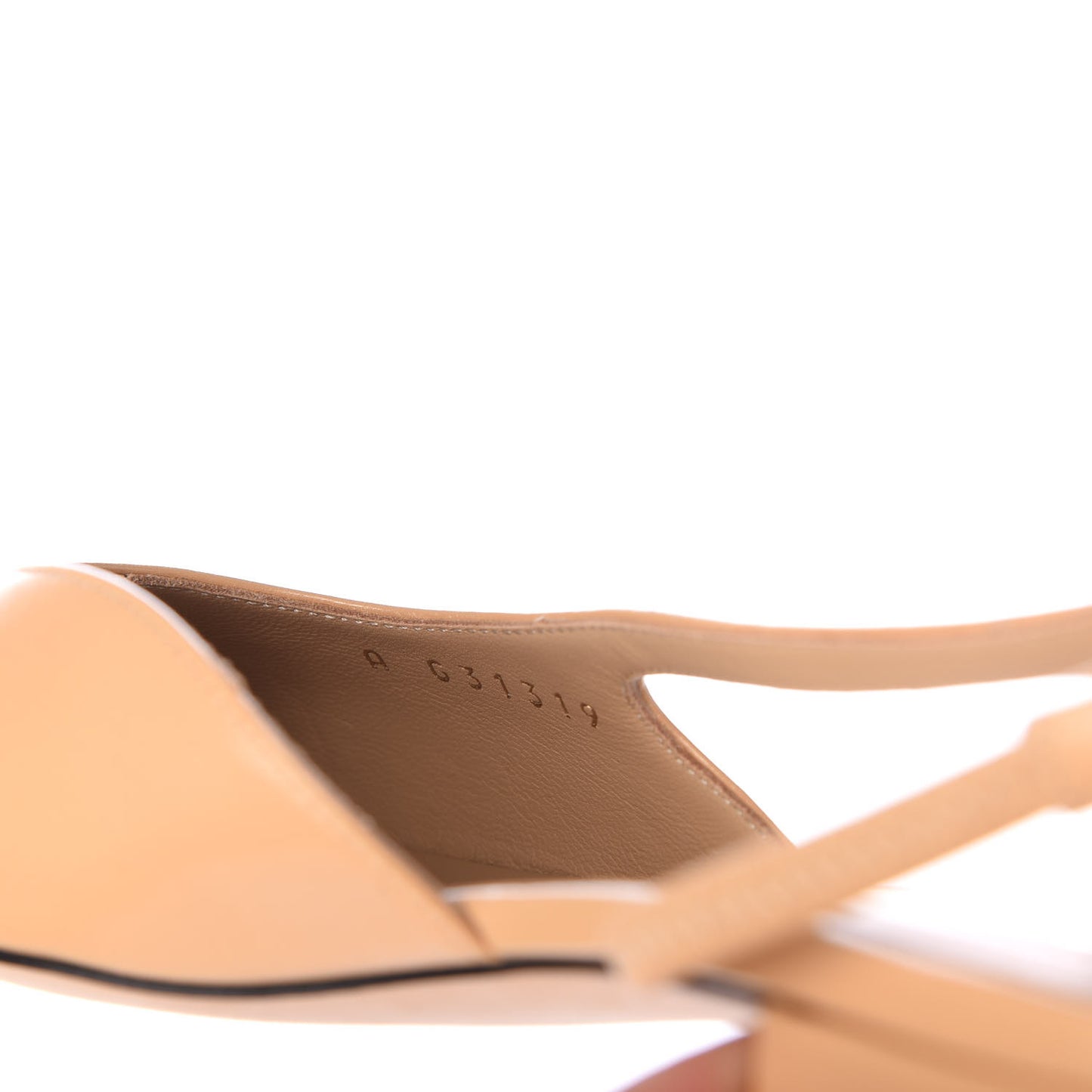 Lambskin Grosgrain Cap Toe CC Slingback Sandals 37 Beige Black