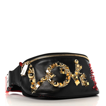 Christian Louboutin Calfskin Marie Jane Love Belt Bag Black Platine 4 of 8
