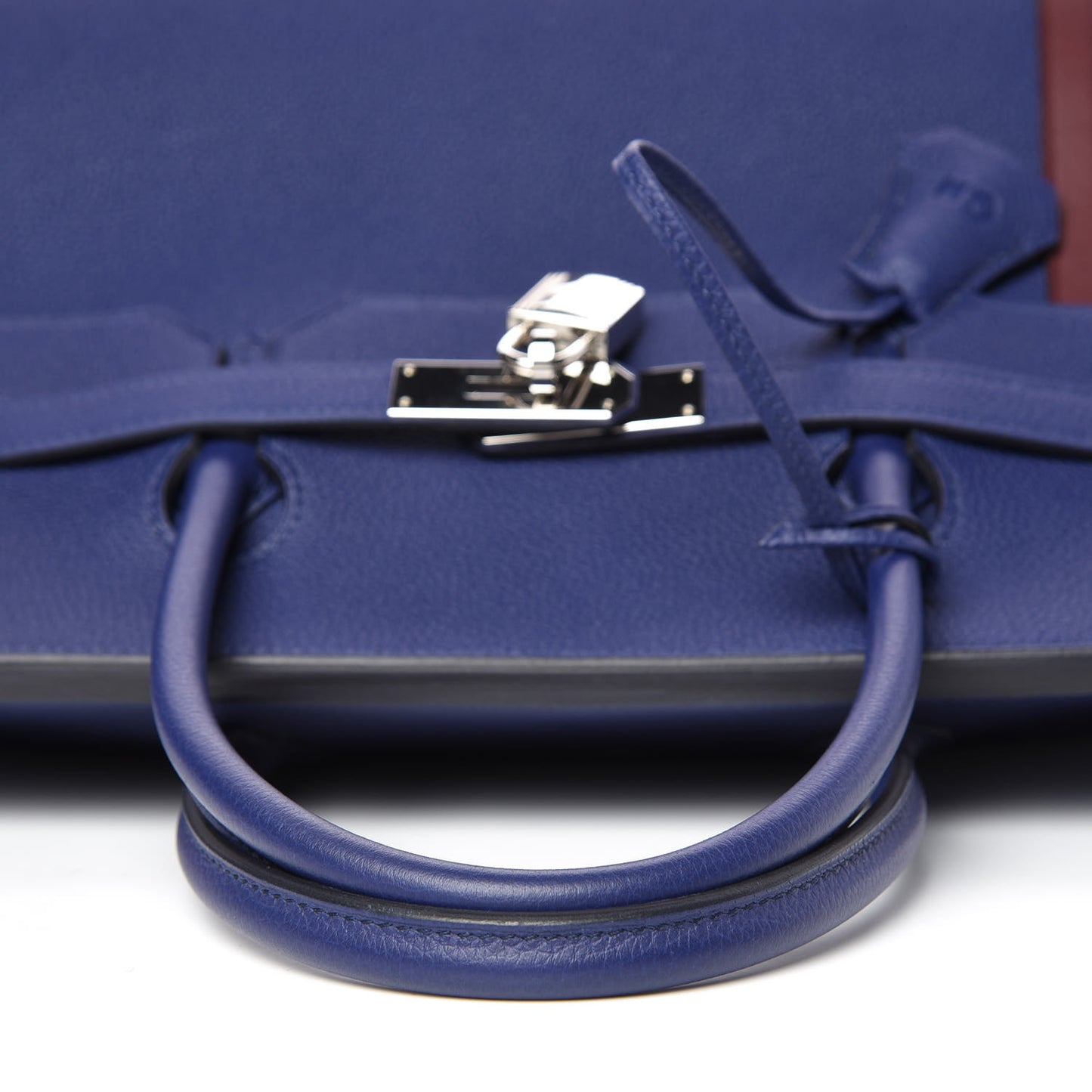 Togo Swift Officier Birkin 40 Bleu Encre Bordeaux