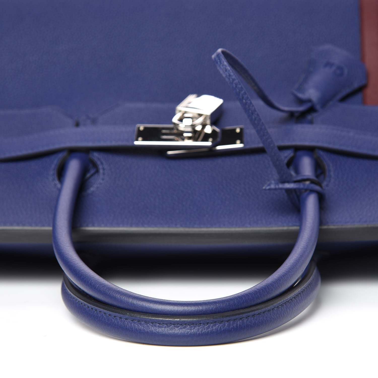 Hermes Togo Swift Officier Birkin 40 Bleu Encre Bordeaux 27 of 35