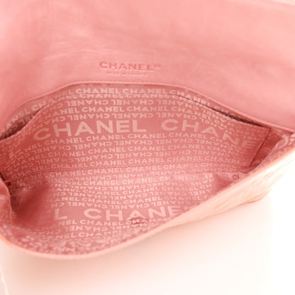 Chanel Patent Calfskin Camellia Embossed Flap Pochette Pink 5 of 13