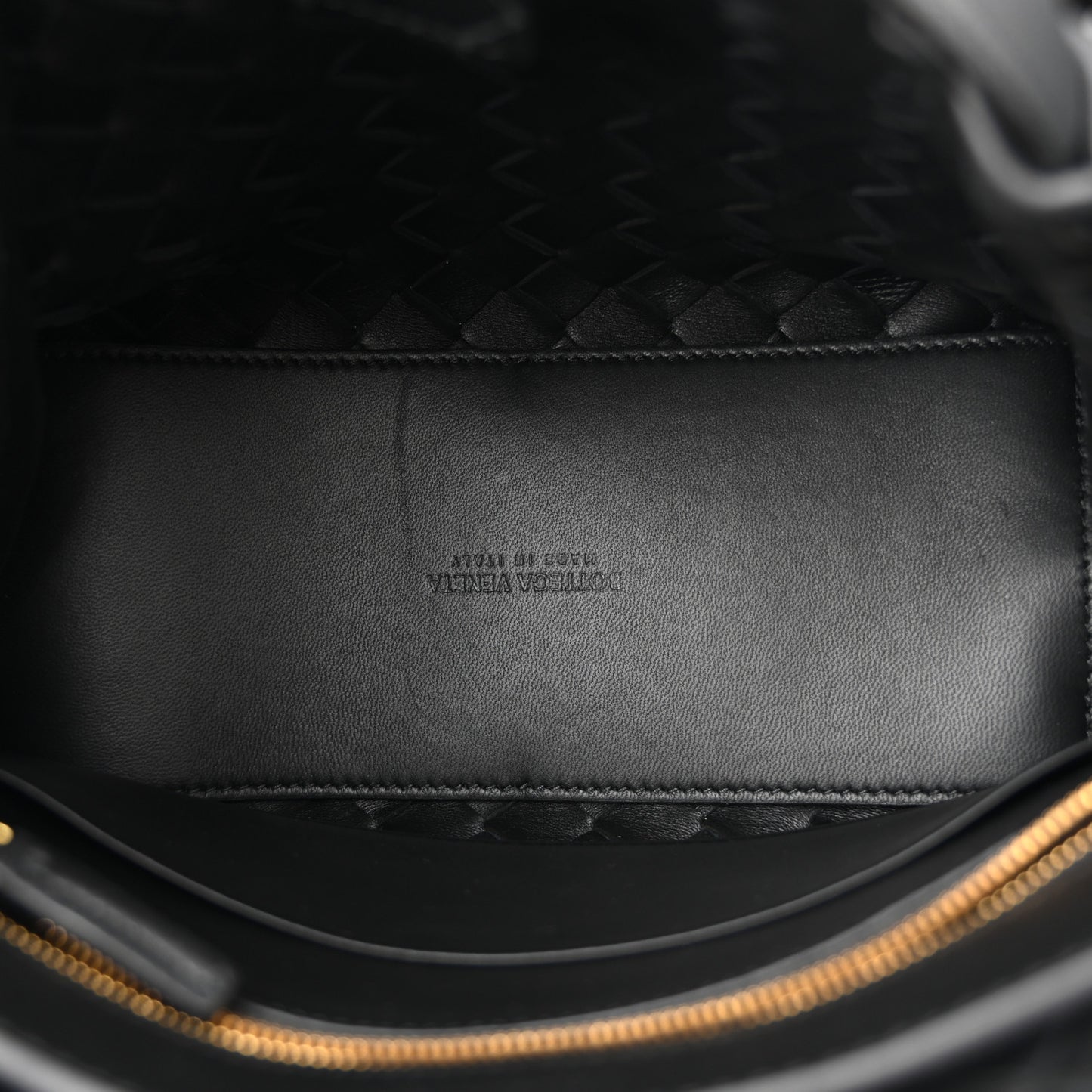Nappa Intrecciato Small Andiamo Shoulder Bag Black Black
