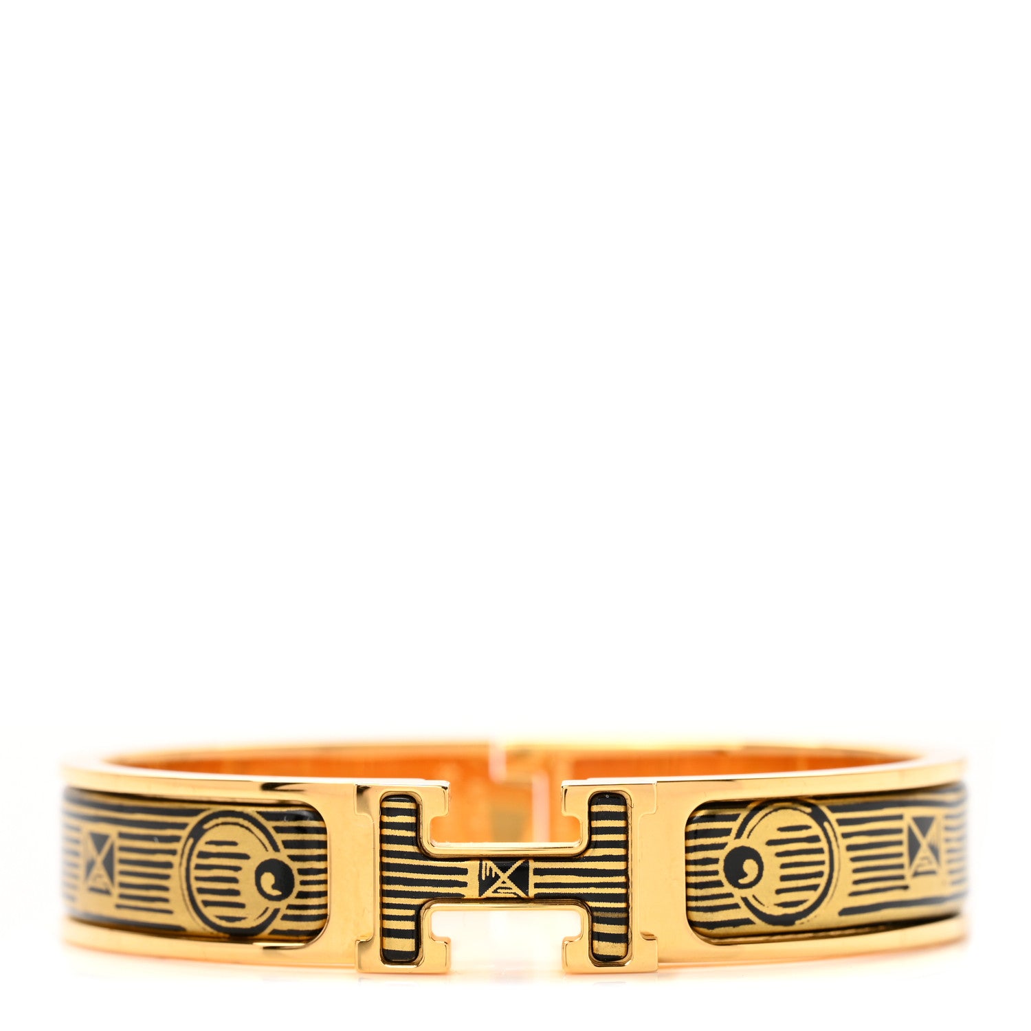 Hermes Enamel Narrow Print Clic Clac H Bracelet PM 1 of 6