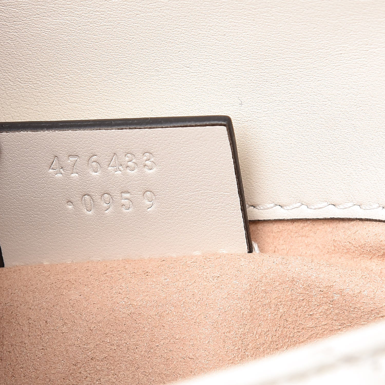 Gucci Calfskin Matelasse Super Mini GG Marmont Shoulder Bag White 7 of 9
