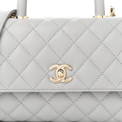Chanel Caviar Quilted Mini Coco Handle Flap Grey 8 of 10