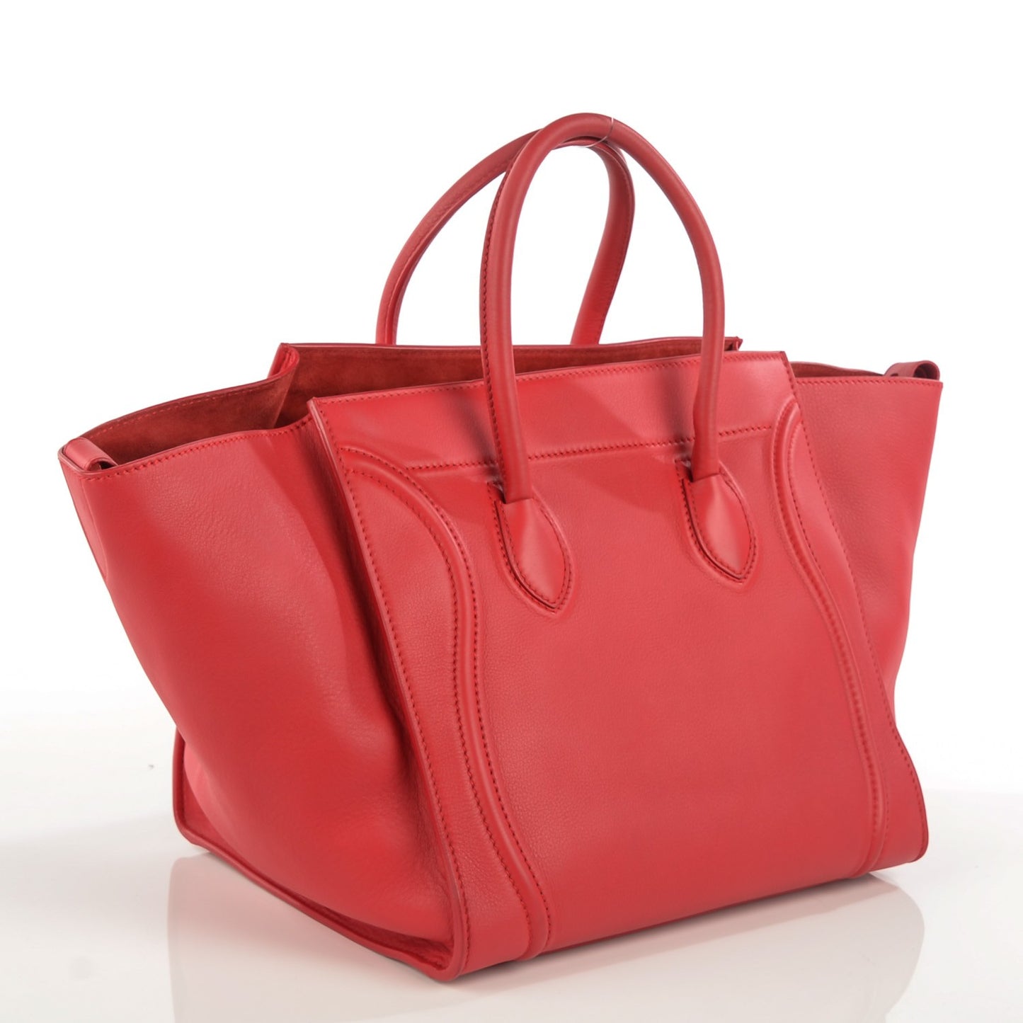 Supple Calfskin Medium Phantom Luggage Vermillion