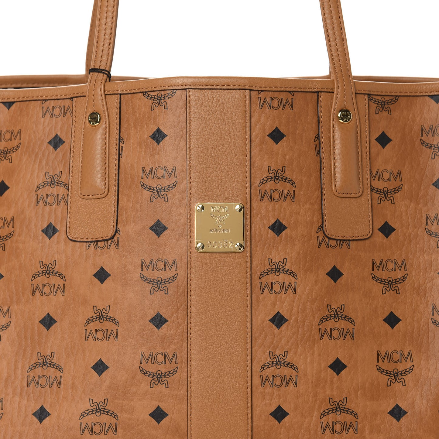 Visetos Medium Liz Reversible Shopper Tote Cognac